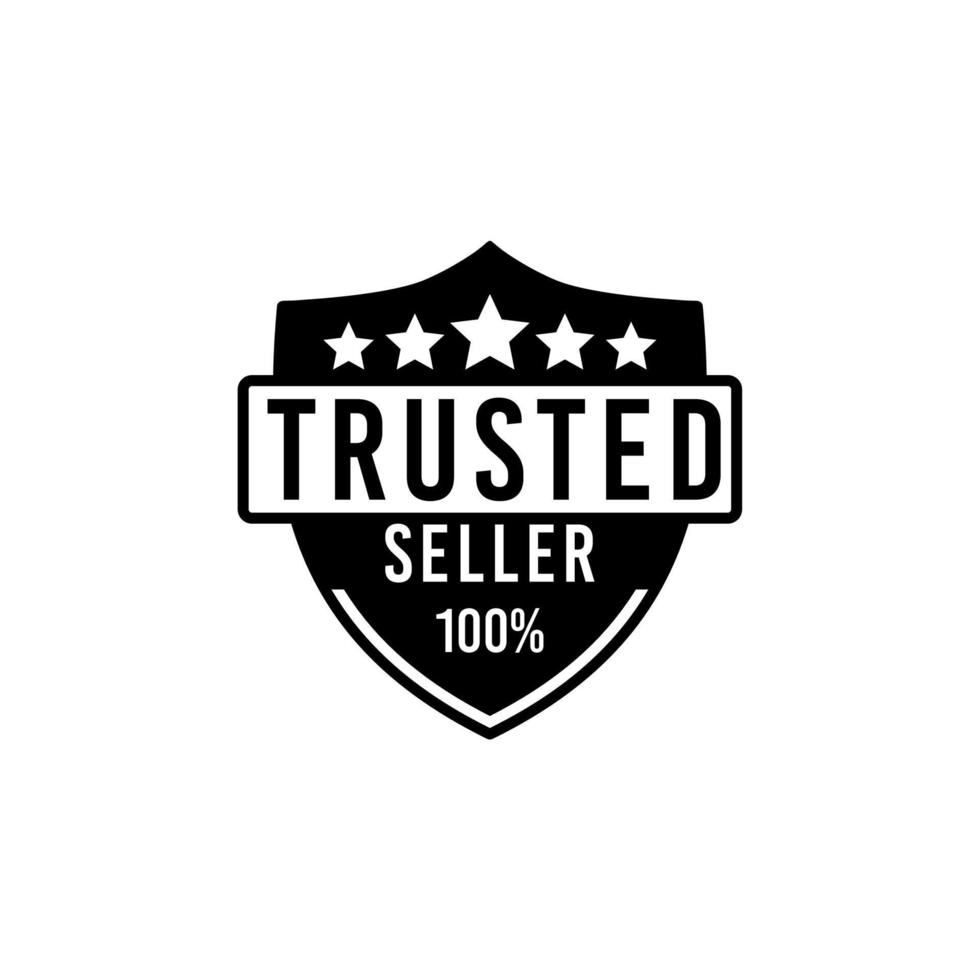 Trusted Seller Stamp Logo Design vector