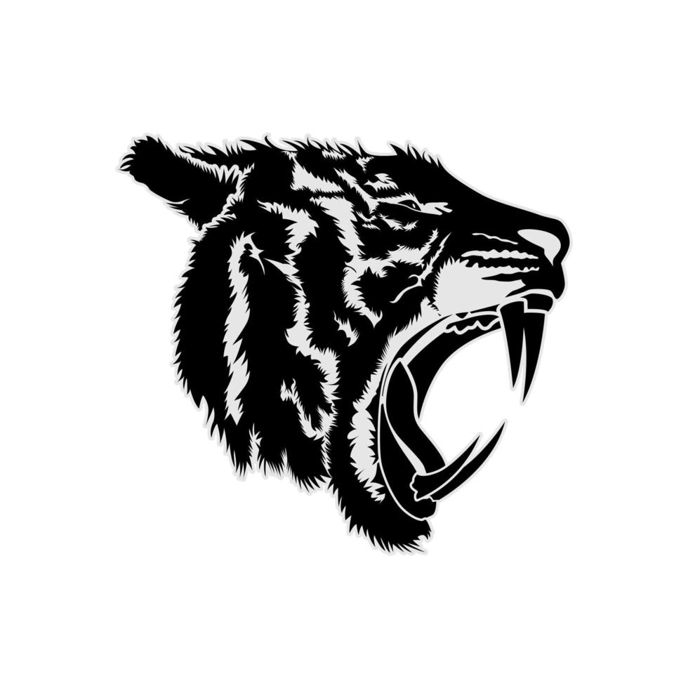 Tiger Face Head Vector Tribal Design Inspiration