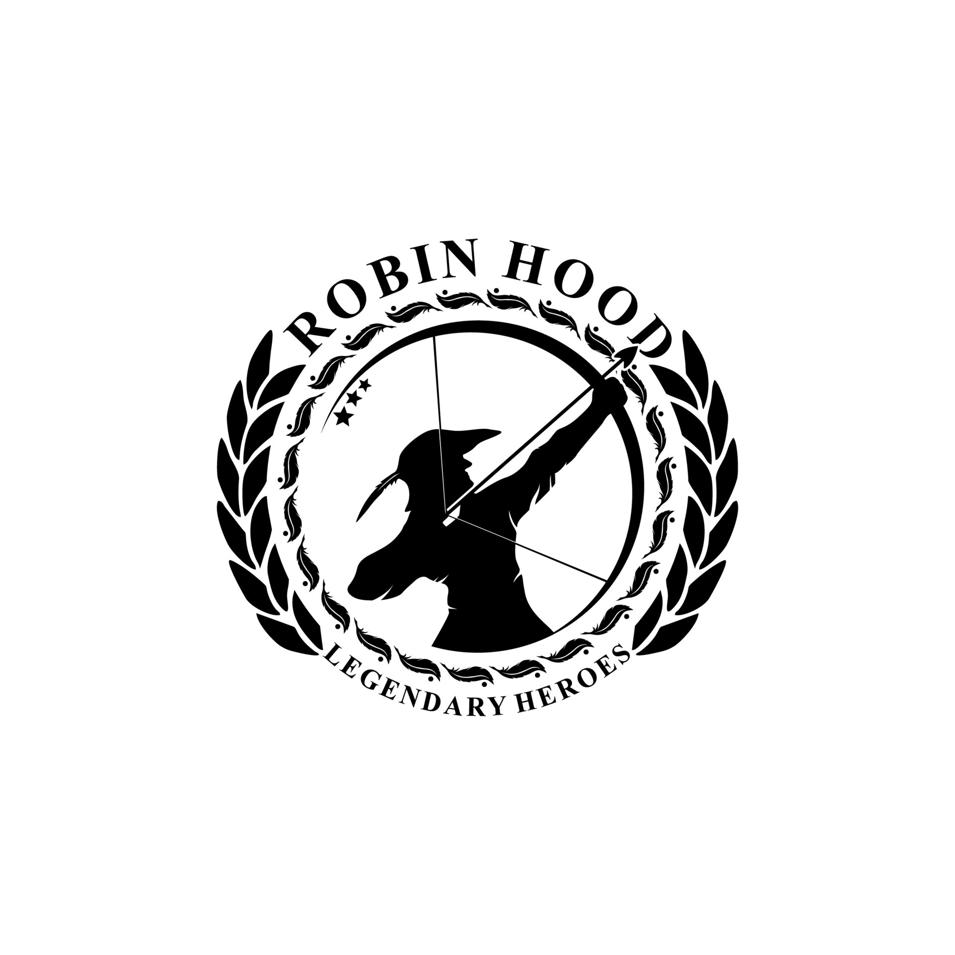 Legendary Hero's Robin Hood Silhouette. Mythical Robin Hood The Warrior ...