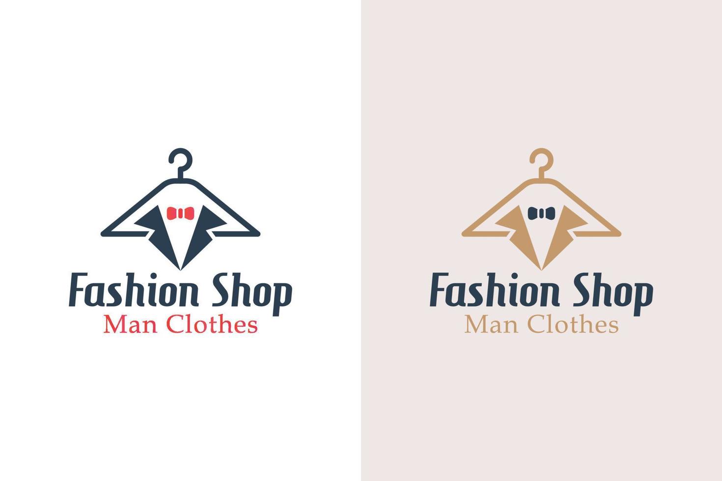 awesome fashion shop logo. tailor man clothes vintage style design vector