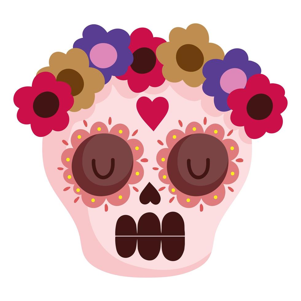 decoración de calavera de azúcar vector