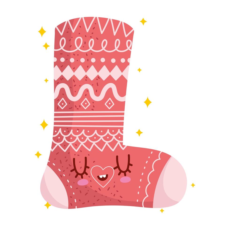 christmas cute sock vector