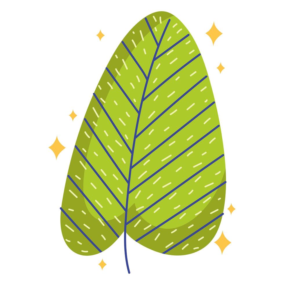 leaf cartoon icon vector
