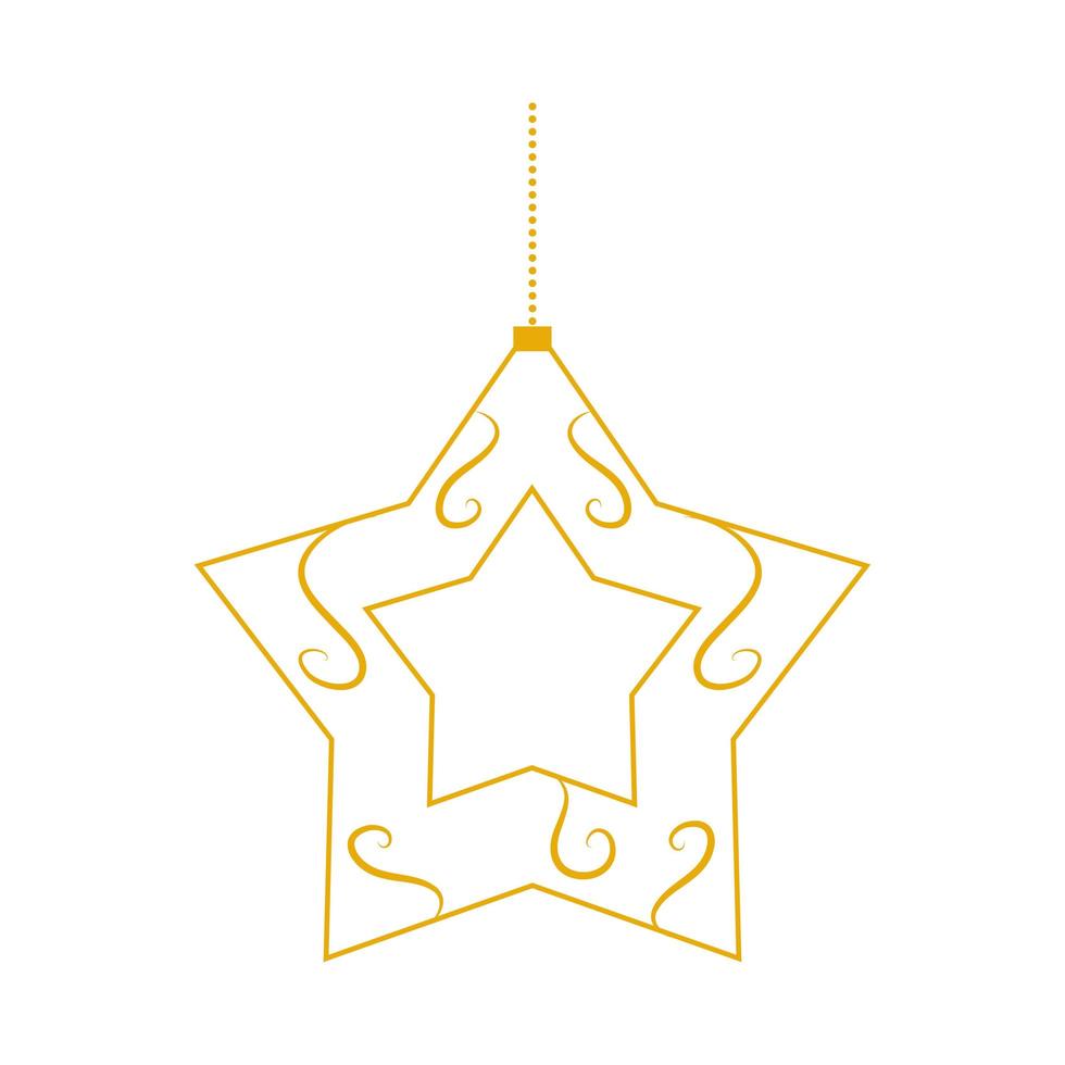 estrella colgante de navidad vector