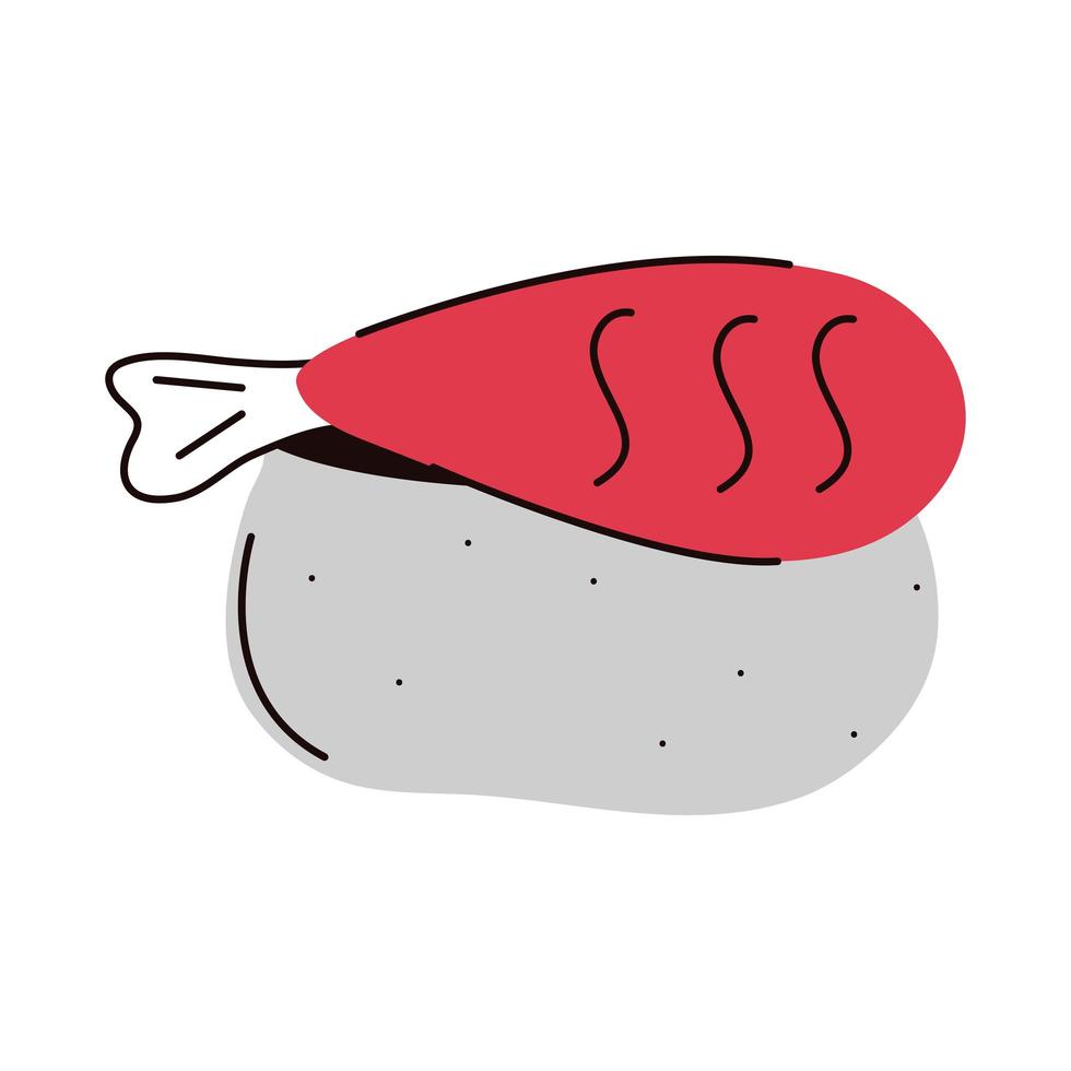 sushi with fish vector