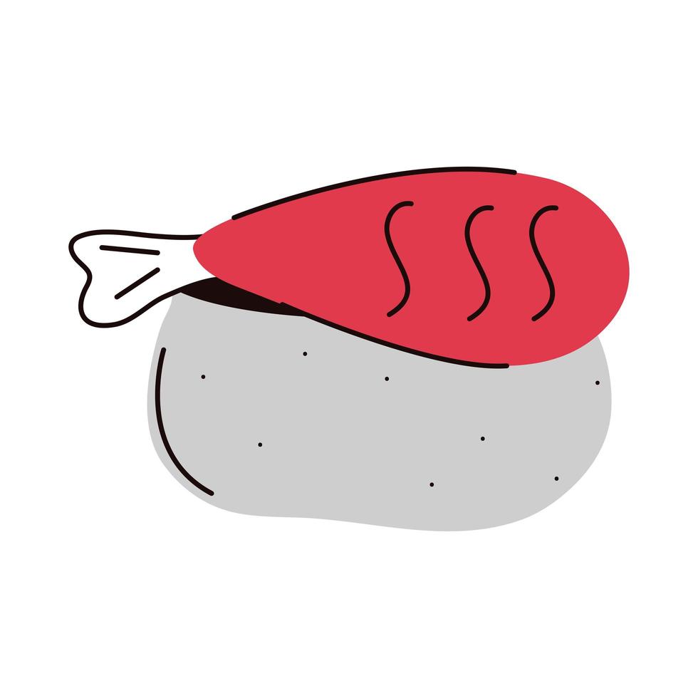 sushi con pescado vector