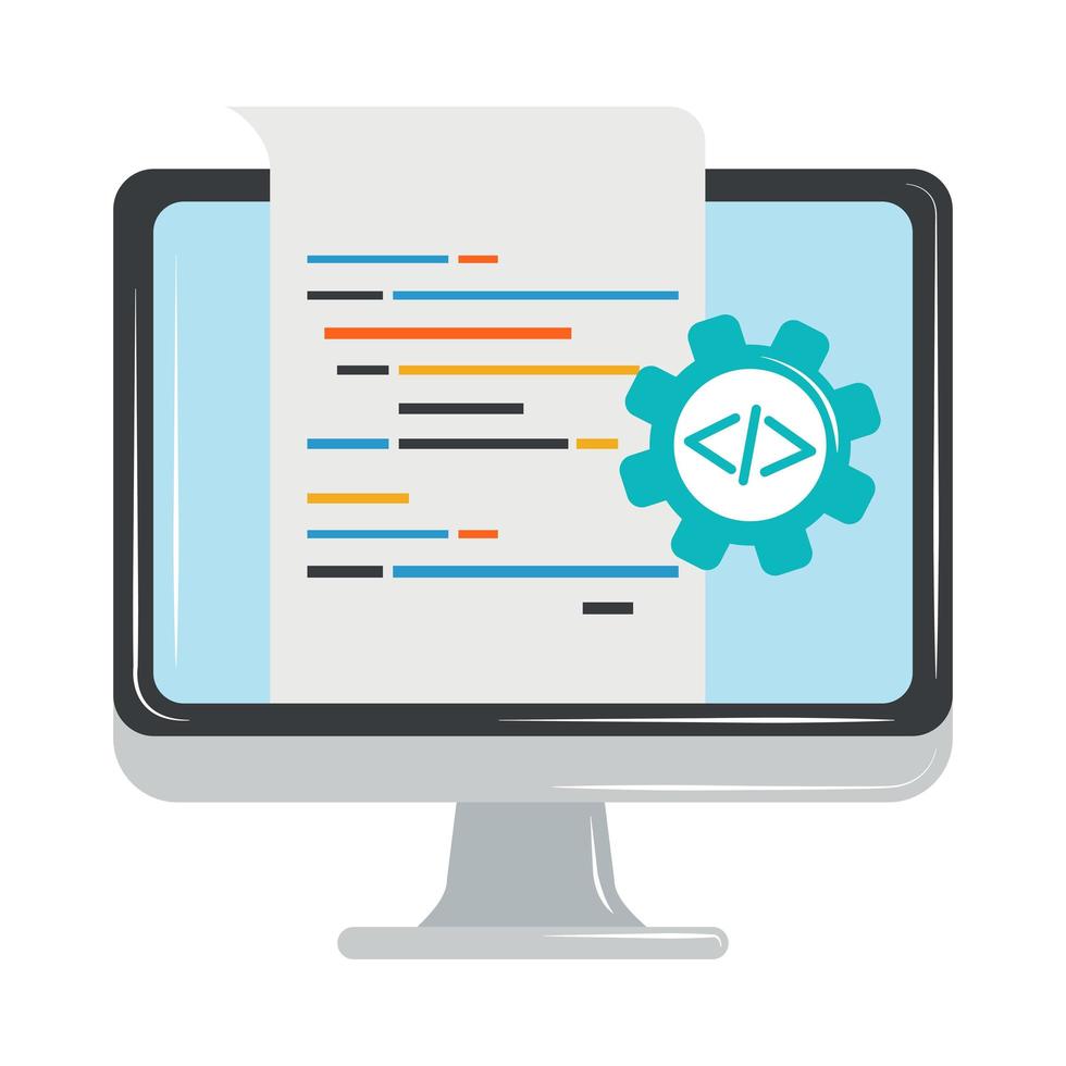 web development, coding vector