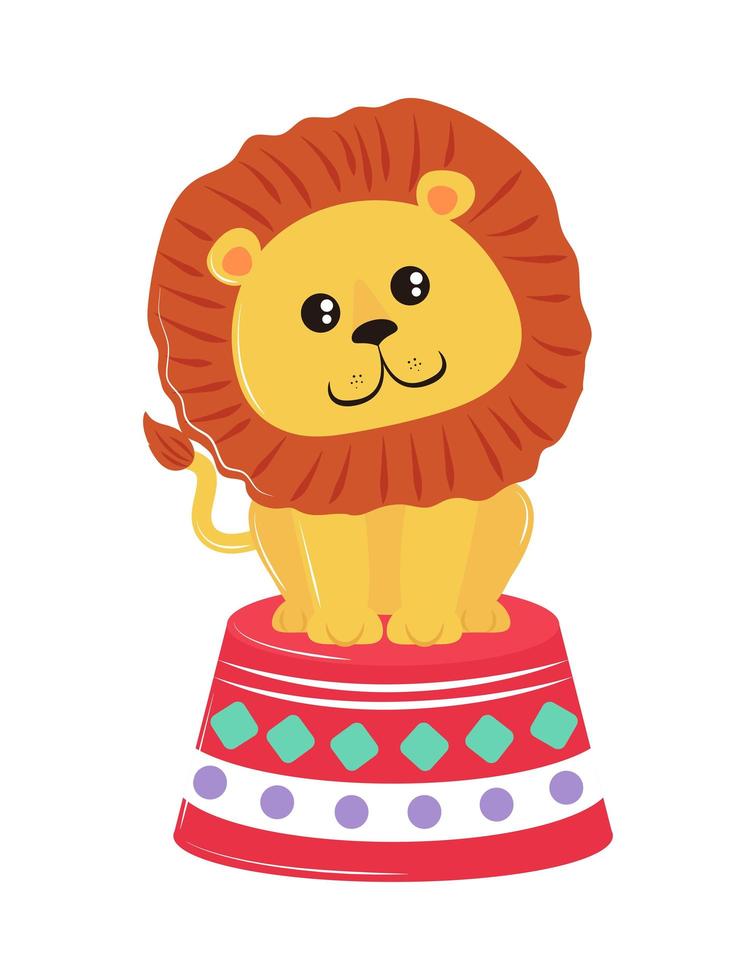 circus cute lion vector