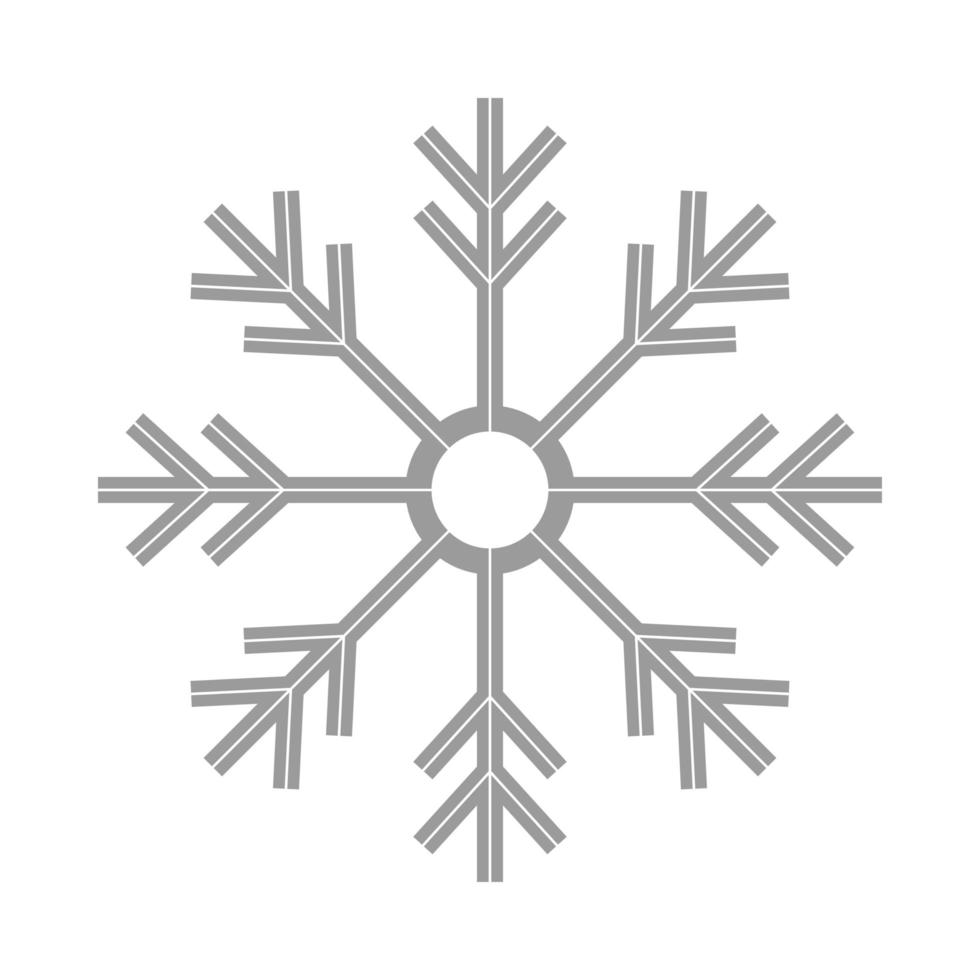 snowflake winter icon vector
