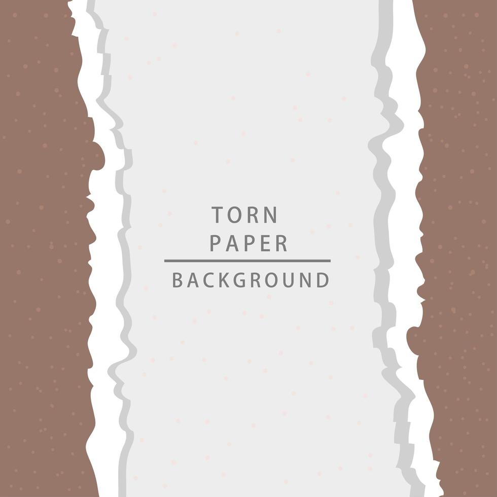 torn paper brown background vector