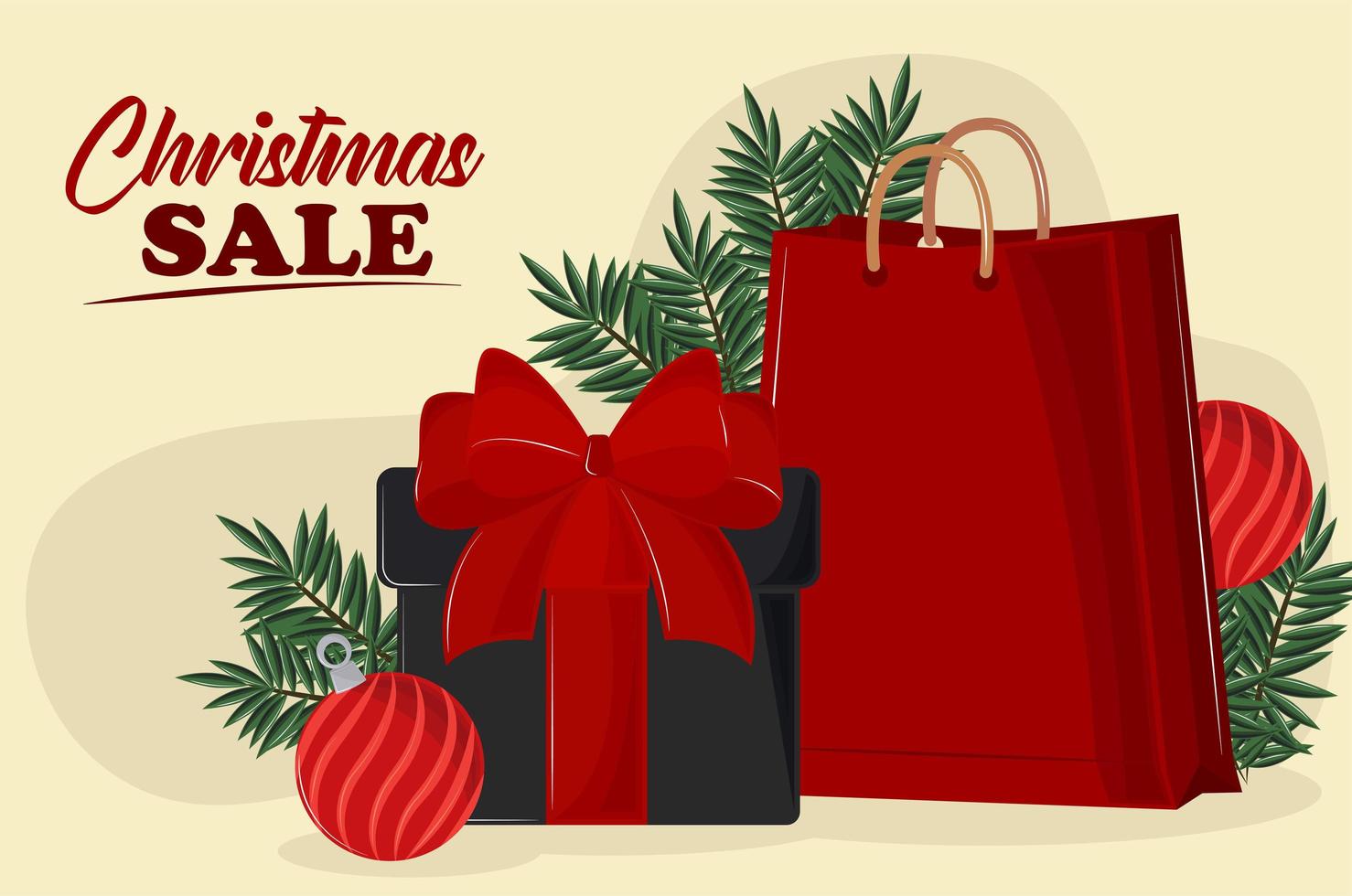 christmas sale gifts vector