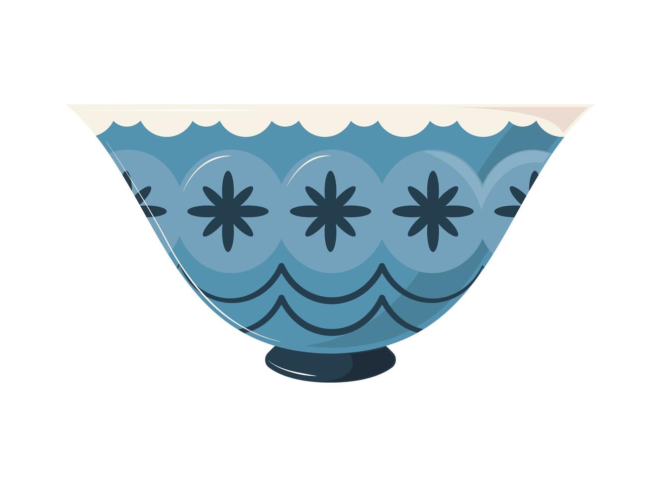 ceramic bowl utensil vector