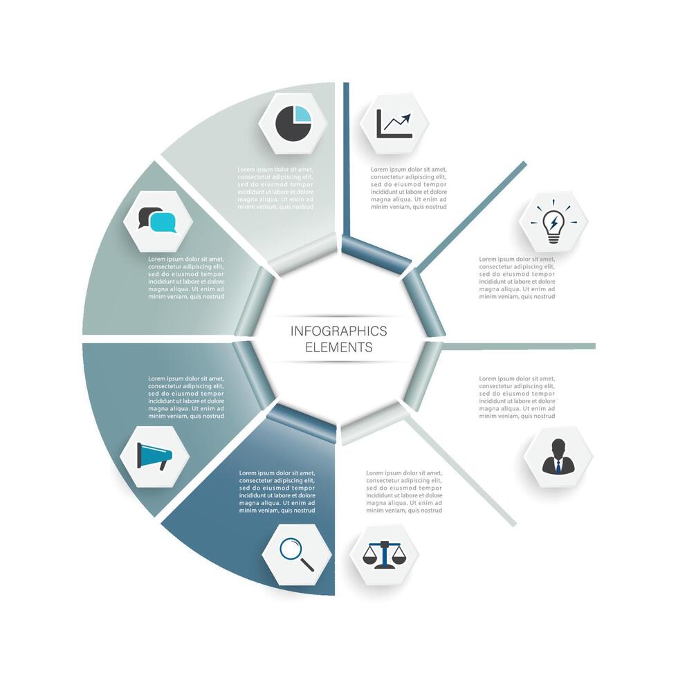 infografía de ilustración vectorial. concepto de negocio con 8 opciones. para contenido, diagrama, diagrama de flujo, pasos, partes, infografías de línea de tiempo, flujo de trabajo, gráfico. vector