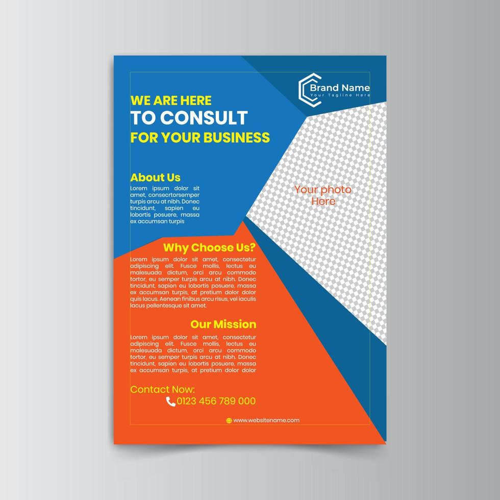 Corporate business flyer design template vector