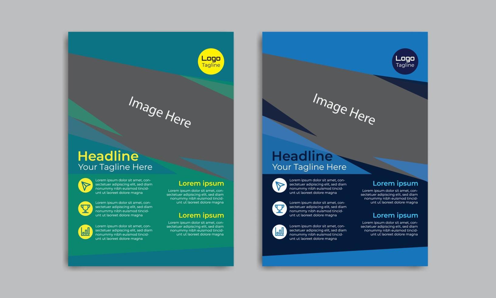 Corporate business flyer design template vector