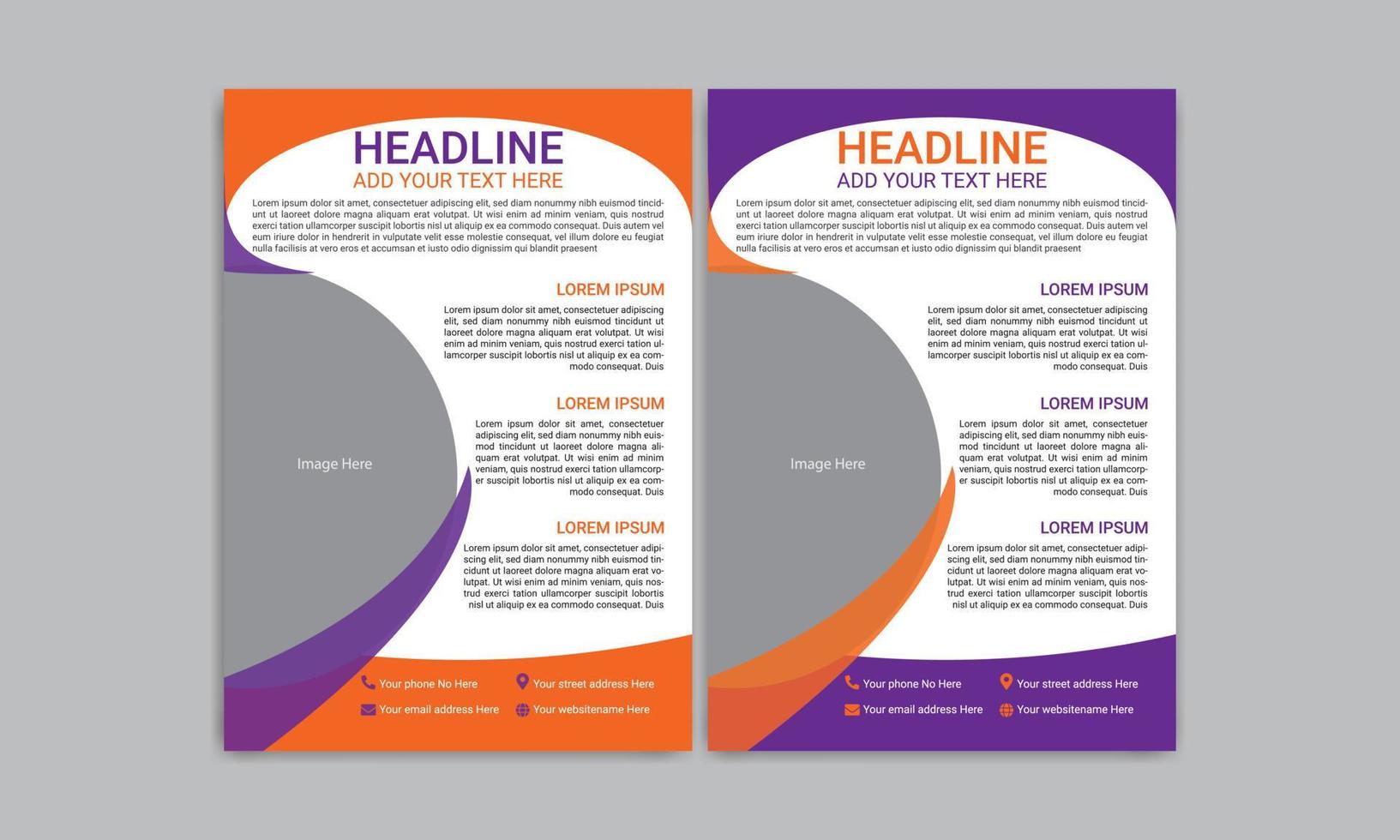 Corporate business flyer design template vector