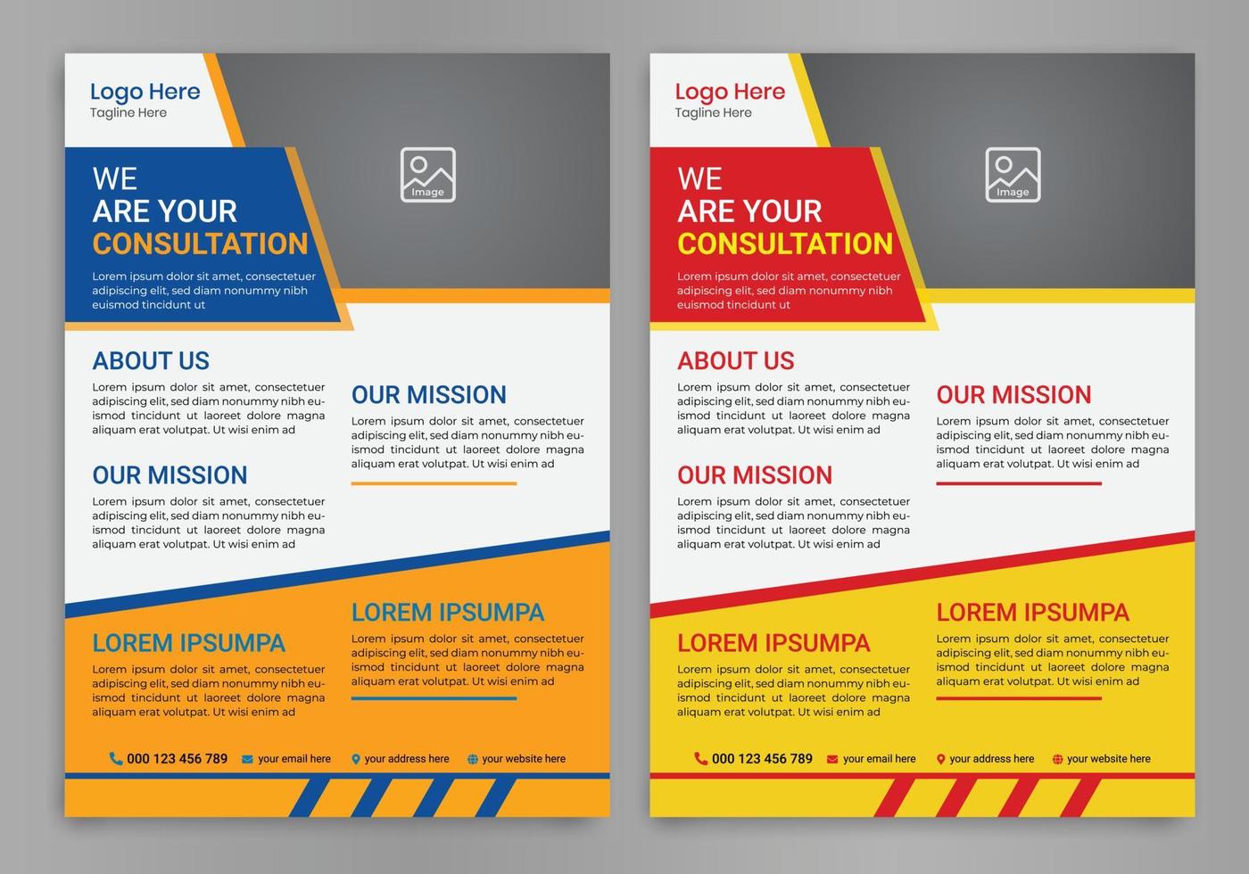 Corporate business flyer design template vector