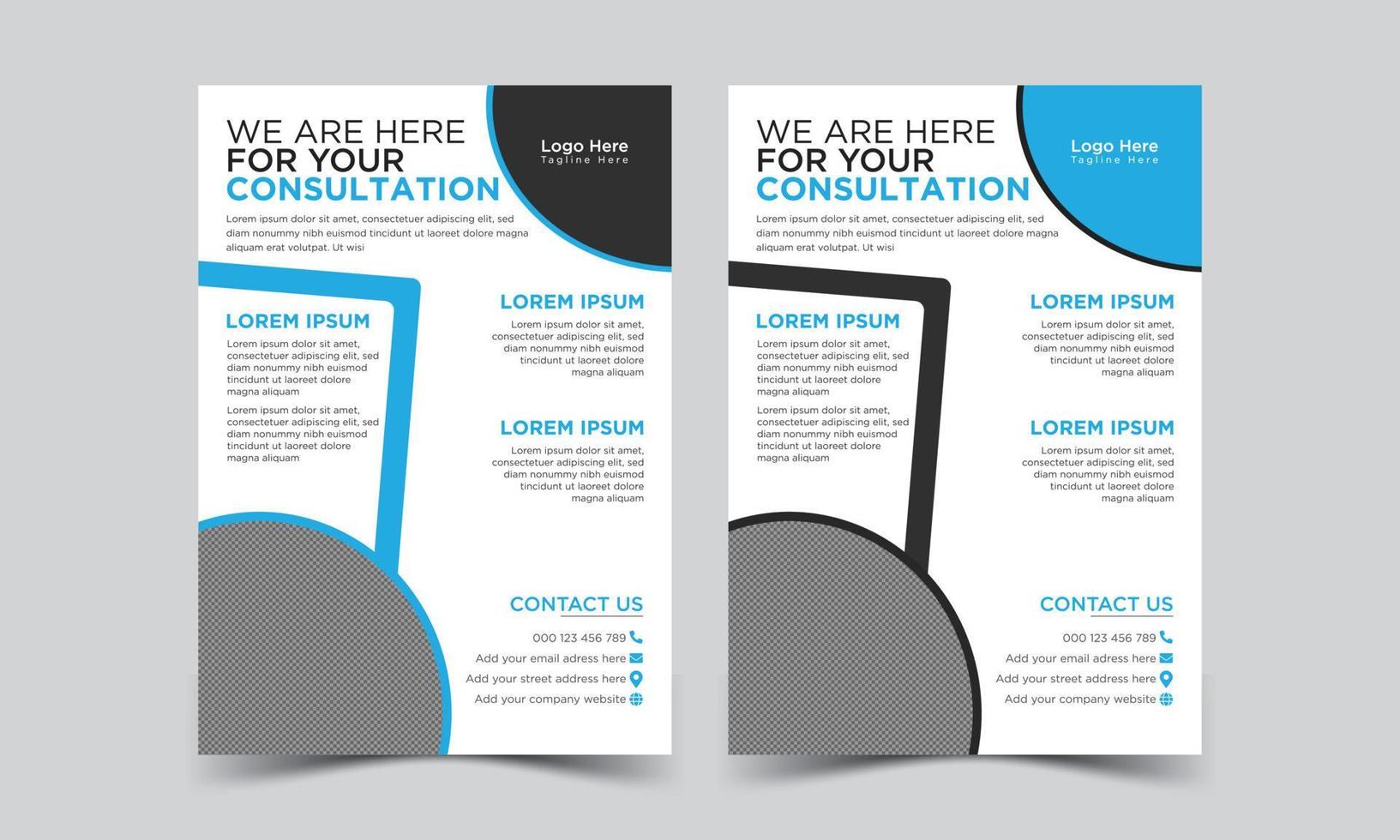 Corporate business flyer design template vector