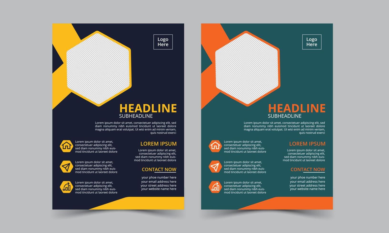 Corporate business flyer design template vector