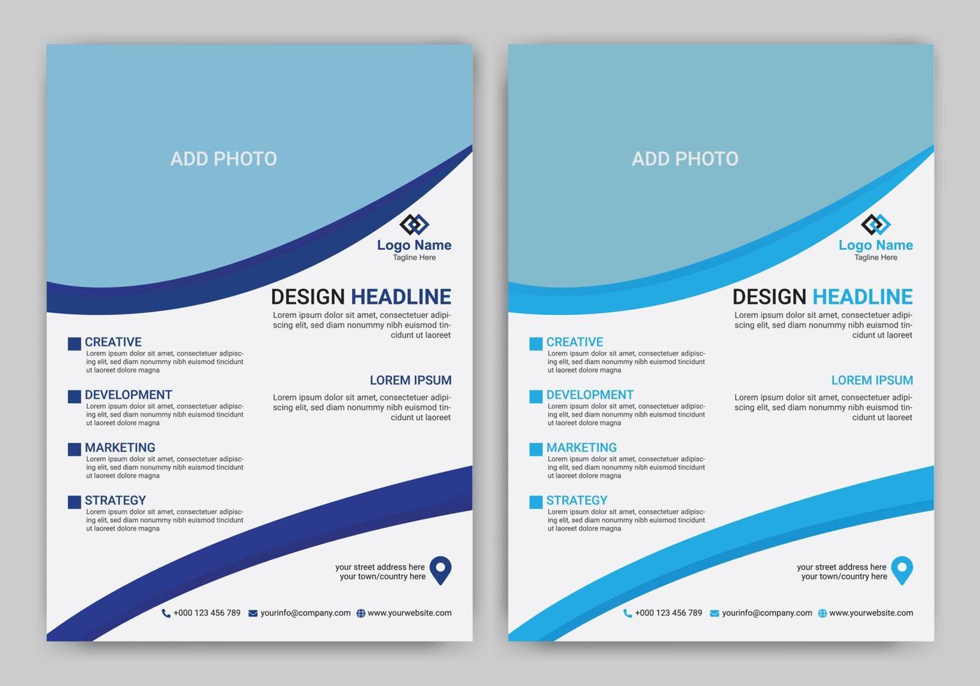 Corporate business flyer design template vector