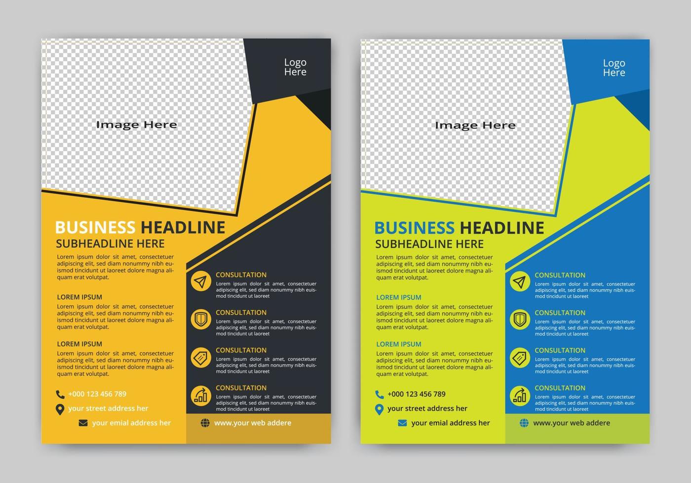 Corporate business flyer design template vector