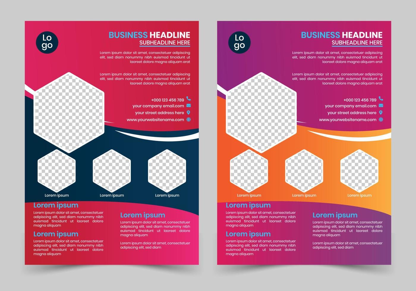 Corporate business flyer design template vector