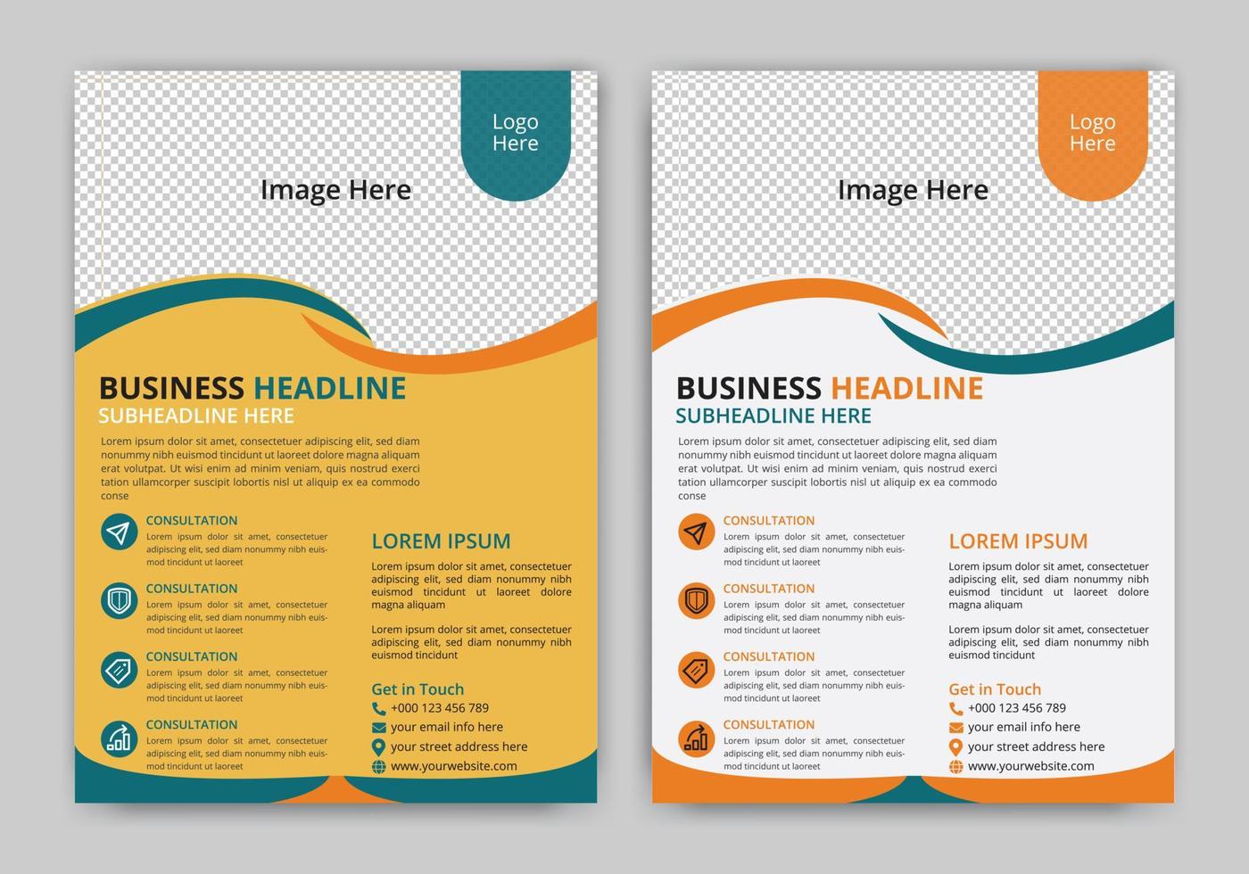 Corporate business flyer design template vector