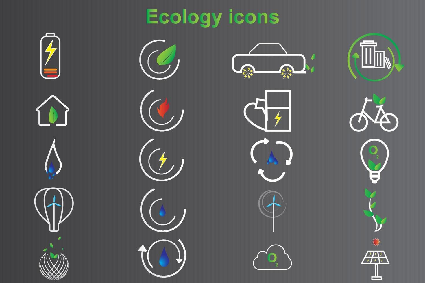 20 set ecology icon,vector design vector