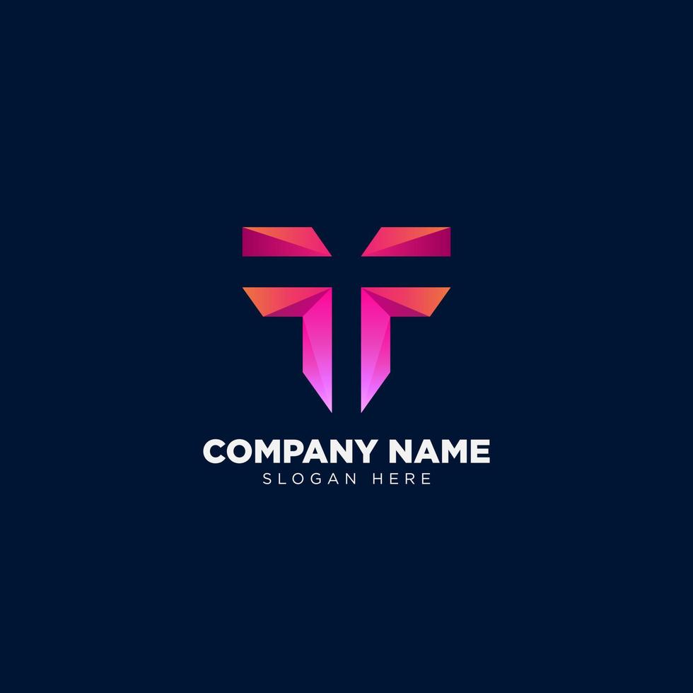 FF letter initials logo in modern style vector