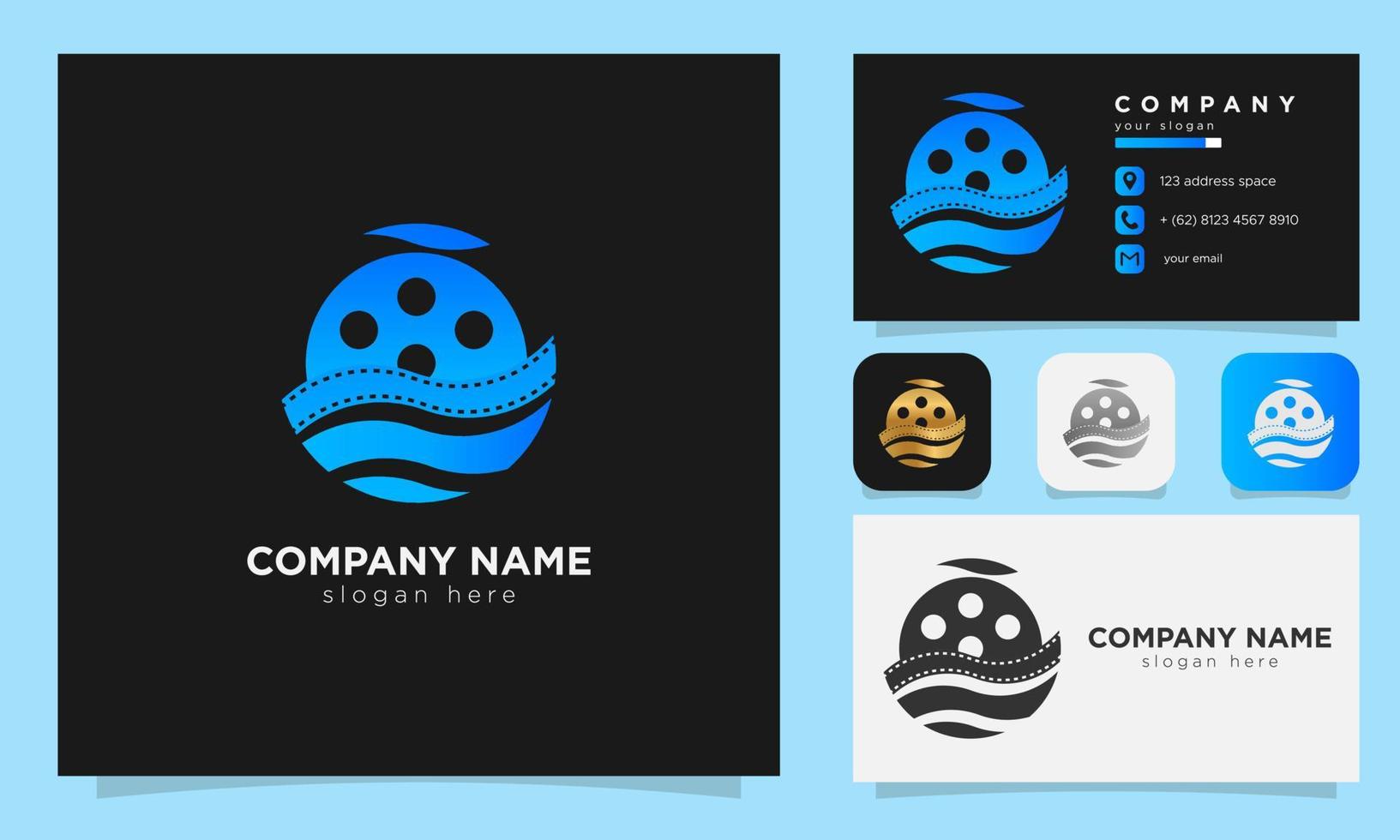 Creative logo design film, cinema, director, tv company vector