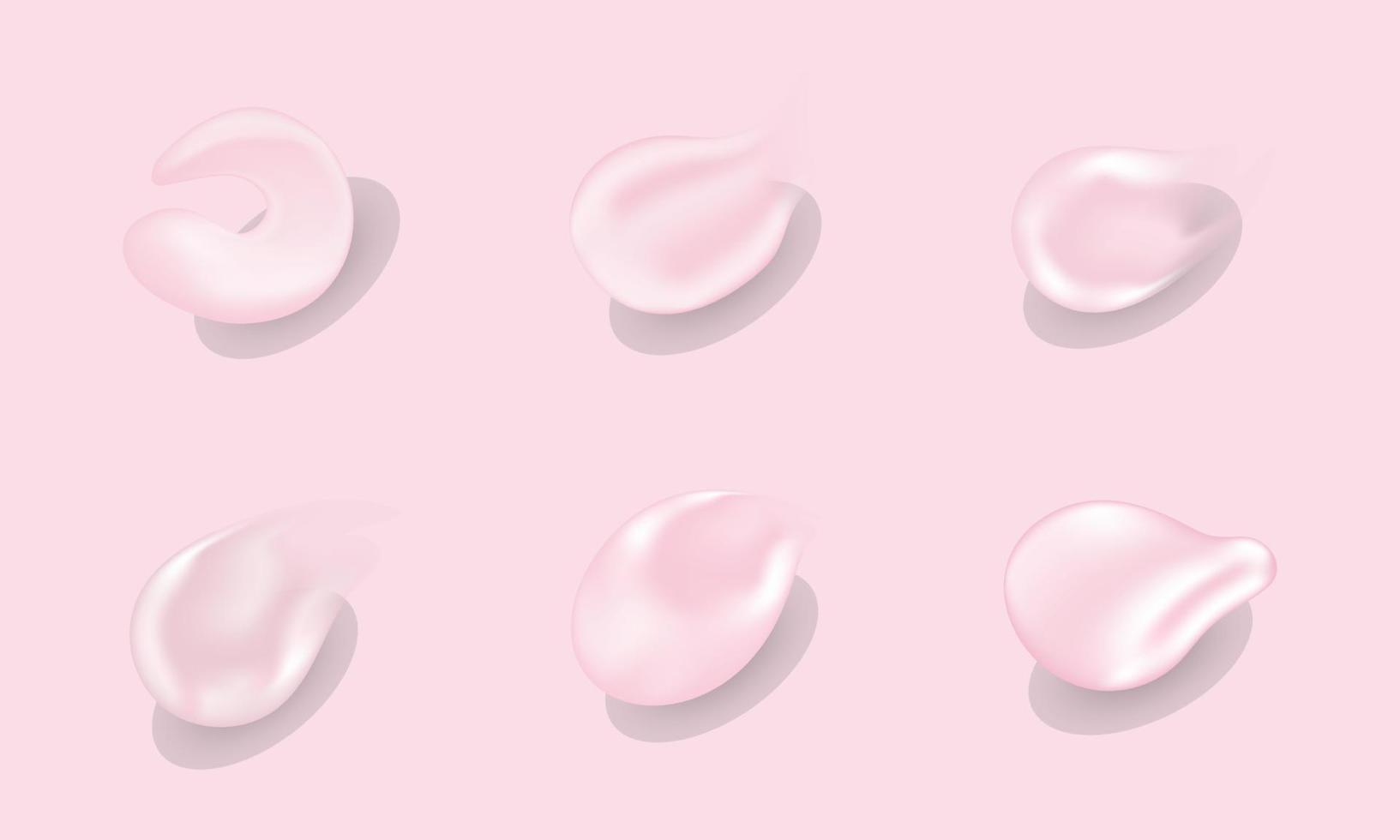 Cosmetic cream smear vector