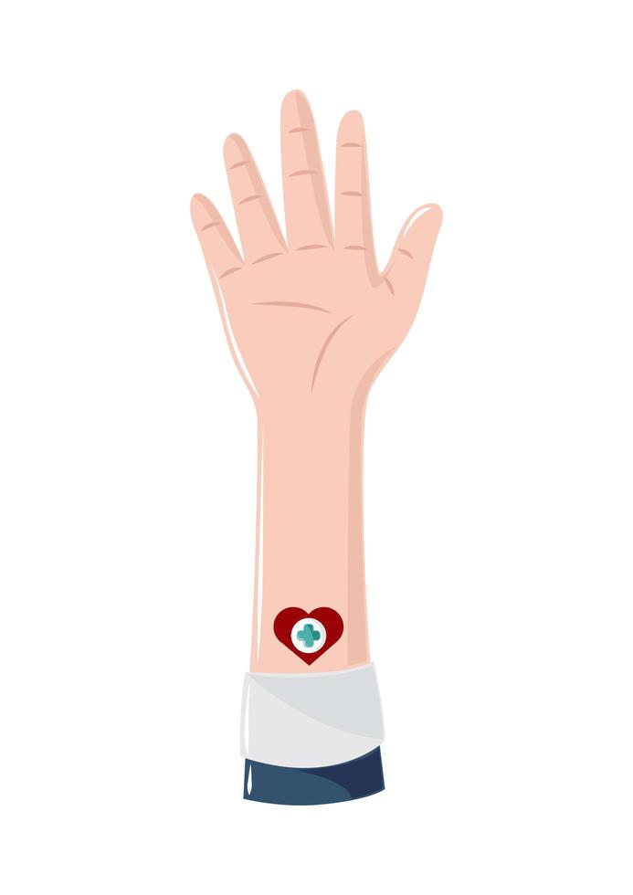 hand donate blood vector