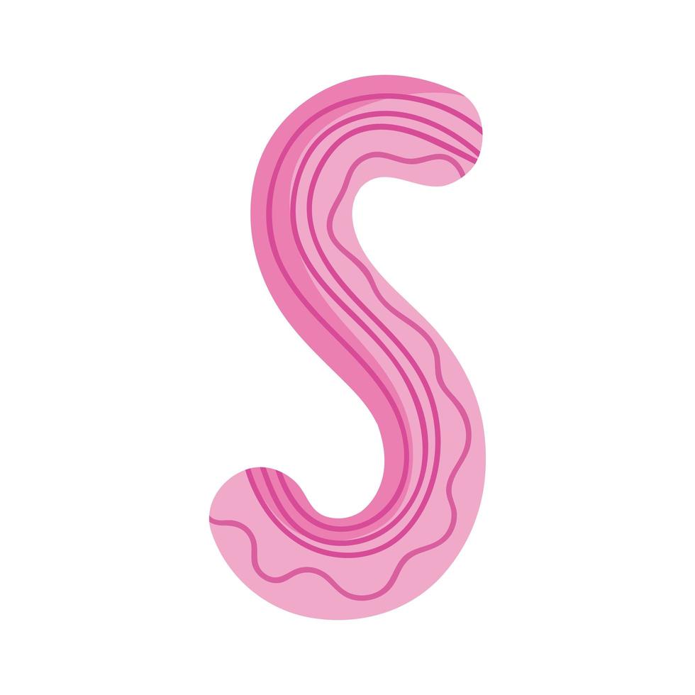 colored letter S vector