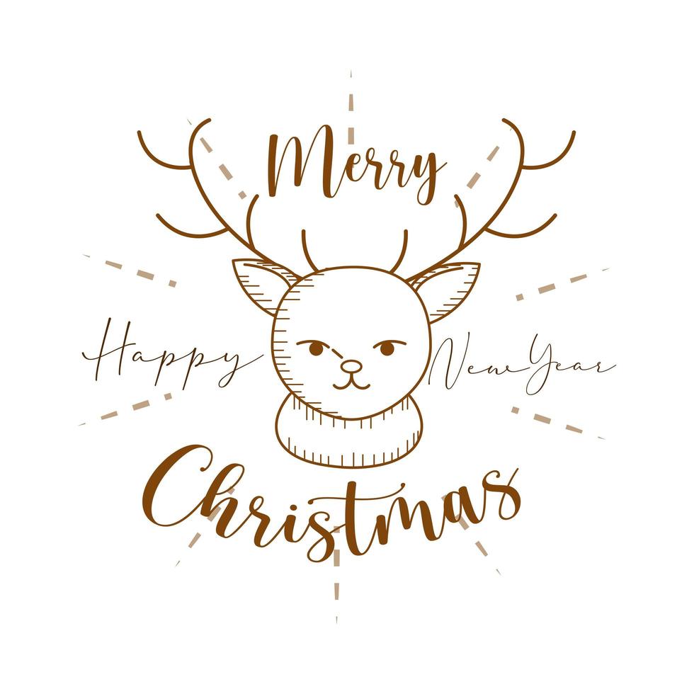 merry christmas invitation card vector