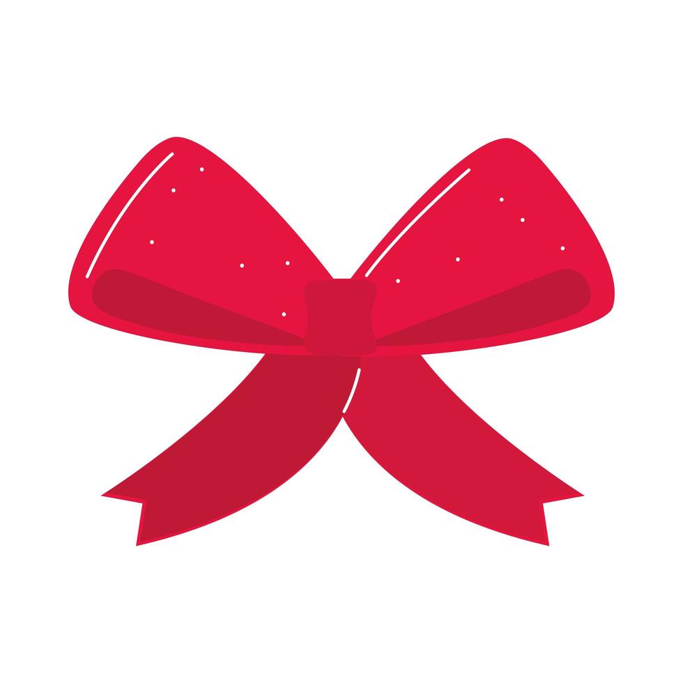 red bow decoration vector