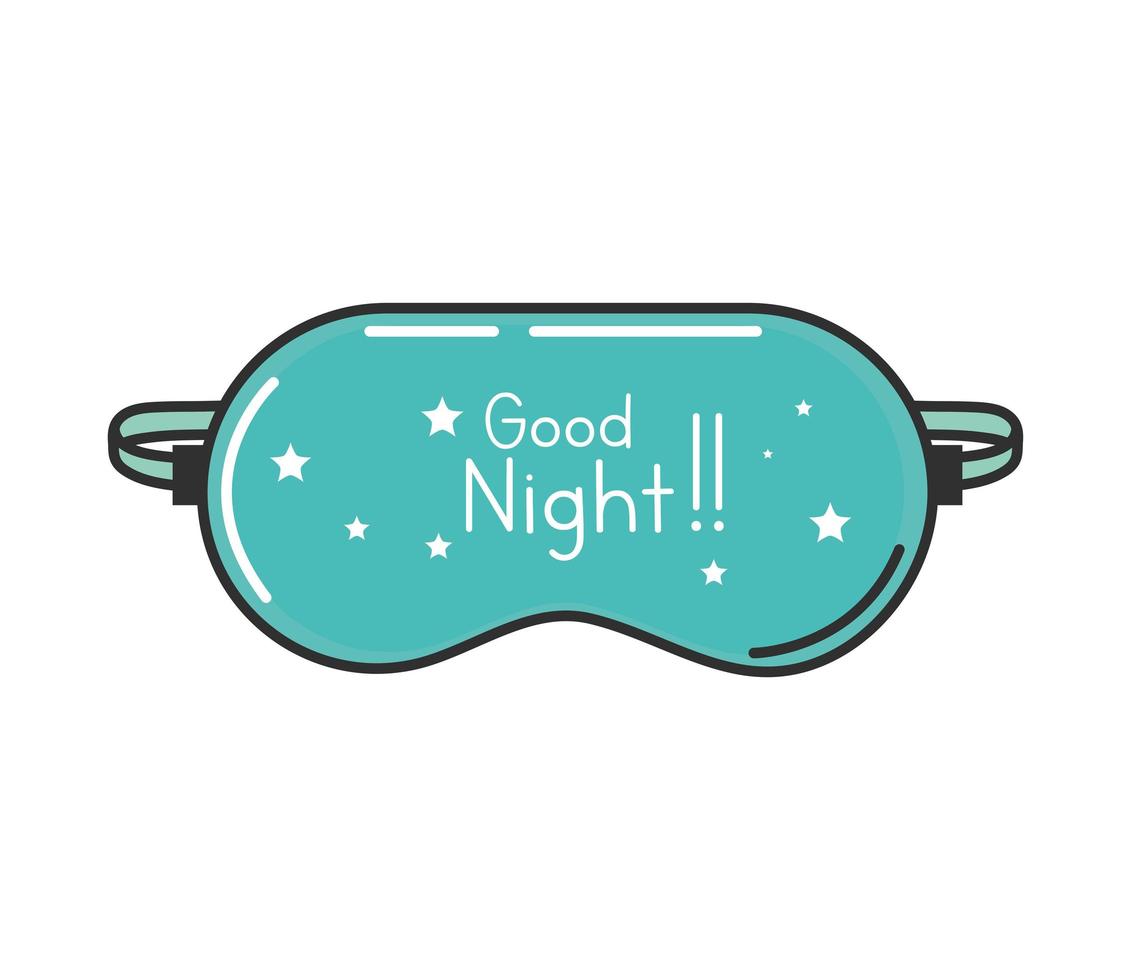 sleep mask good night vector