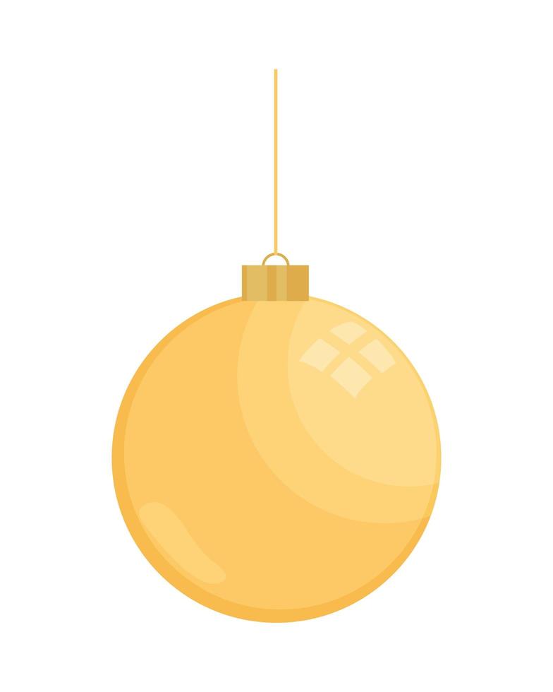 christmas golden ball vector