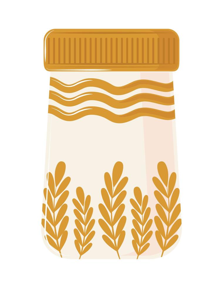 ceramic container with cap vector