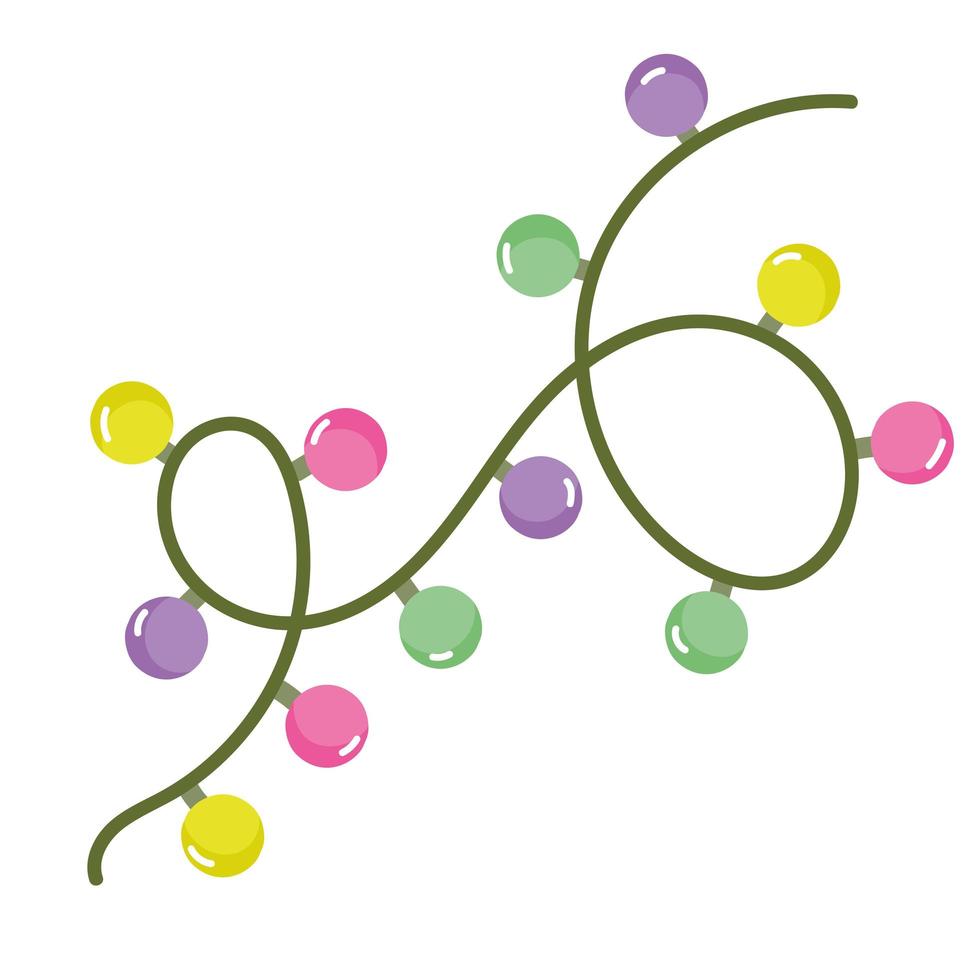 christmas lights decoration vector