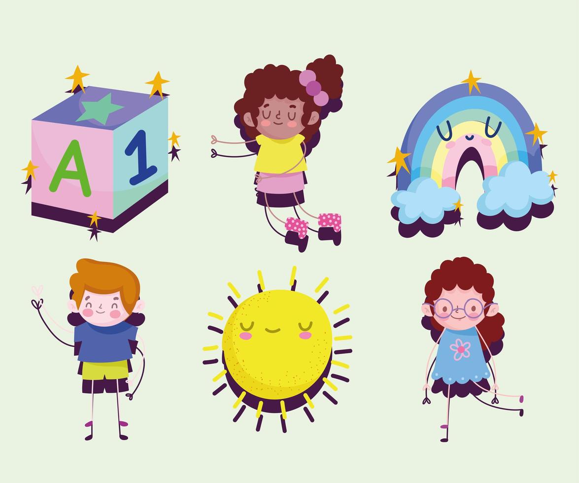 icons kids and toy vector