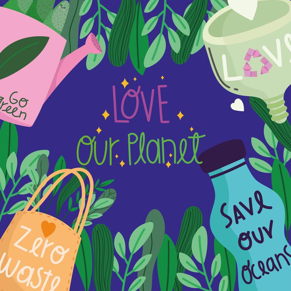 love our planet conscience vector