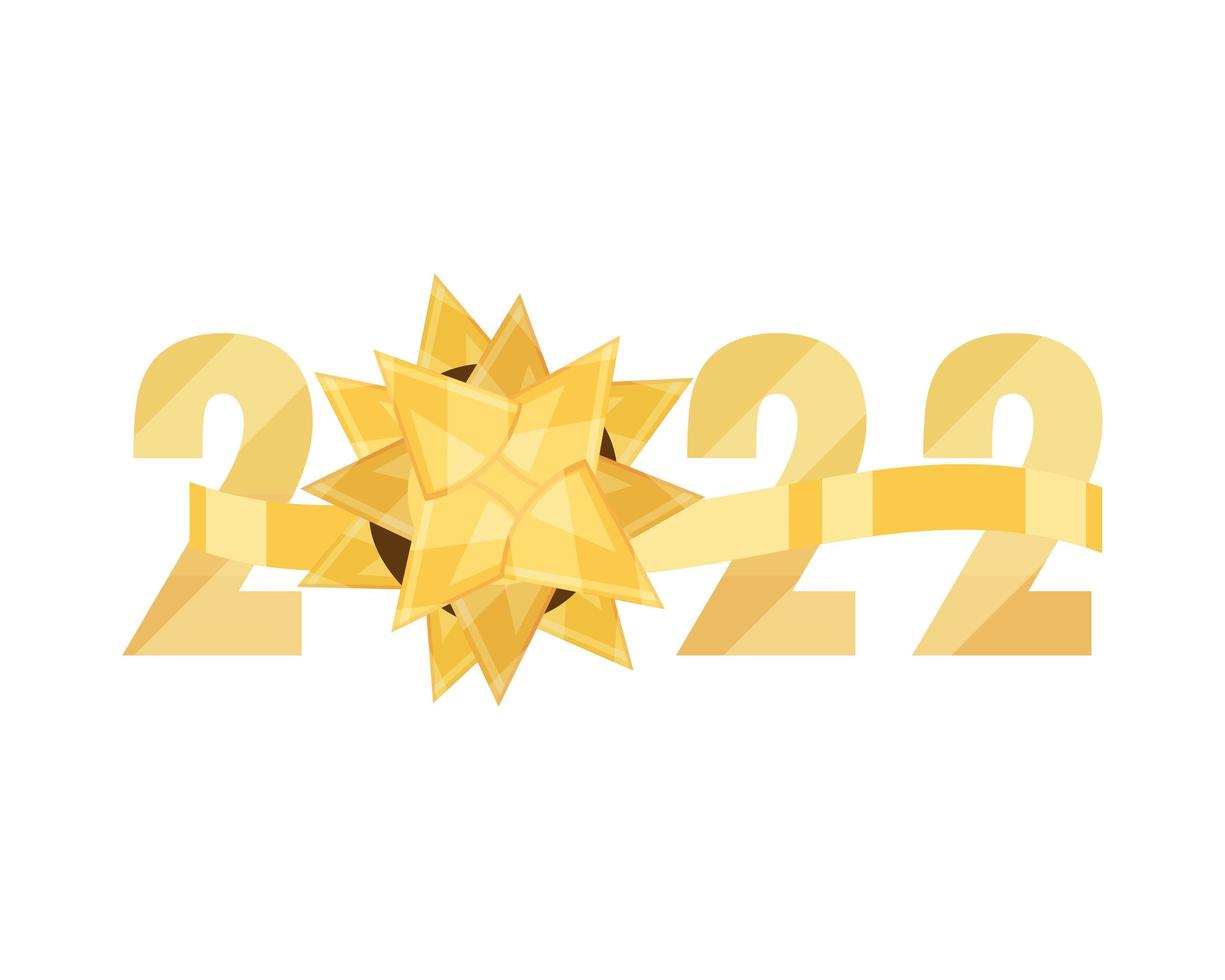 año nuevo dorado 2022 vector