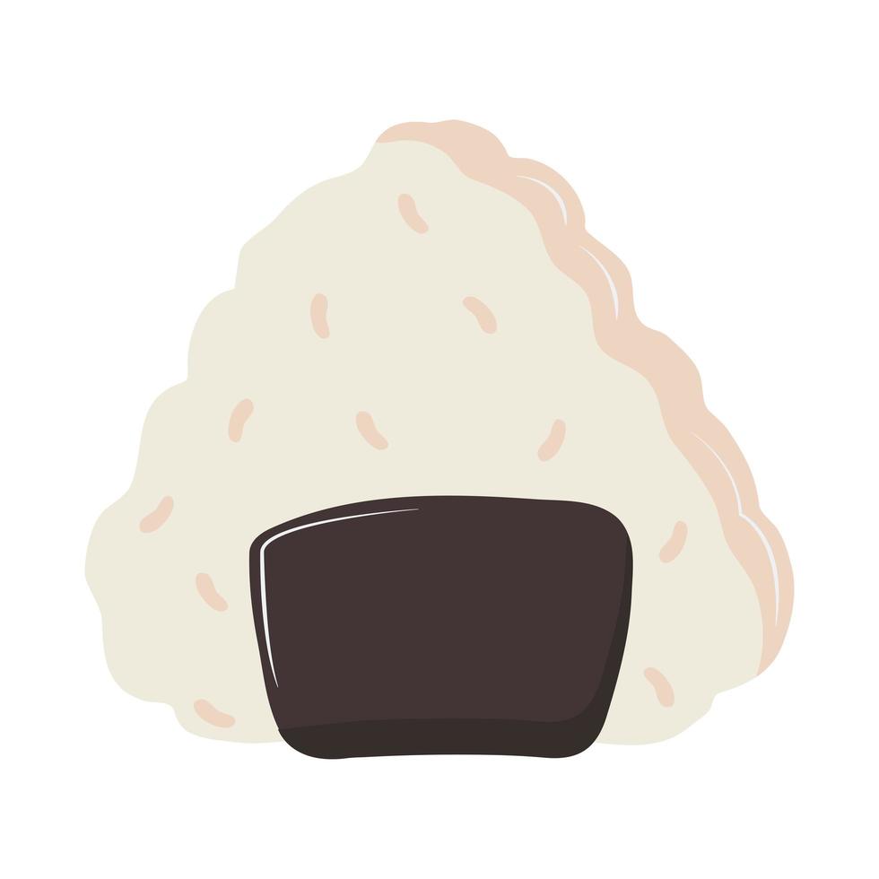 japanese rice onigiri vector