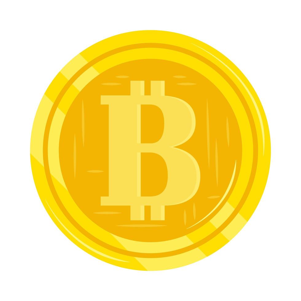 bitcoin cryptocurrency icon vector
