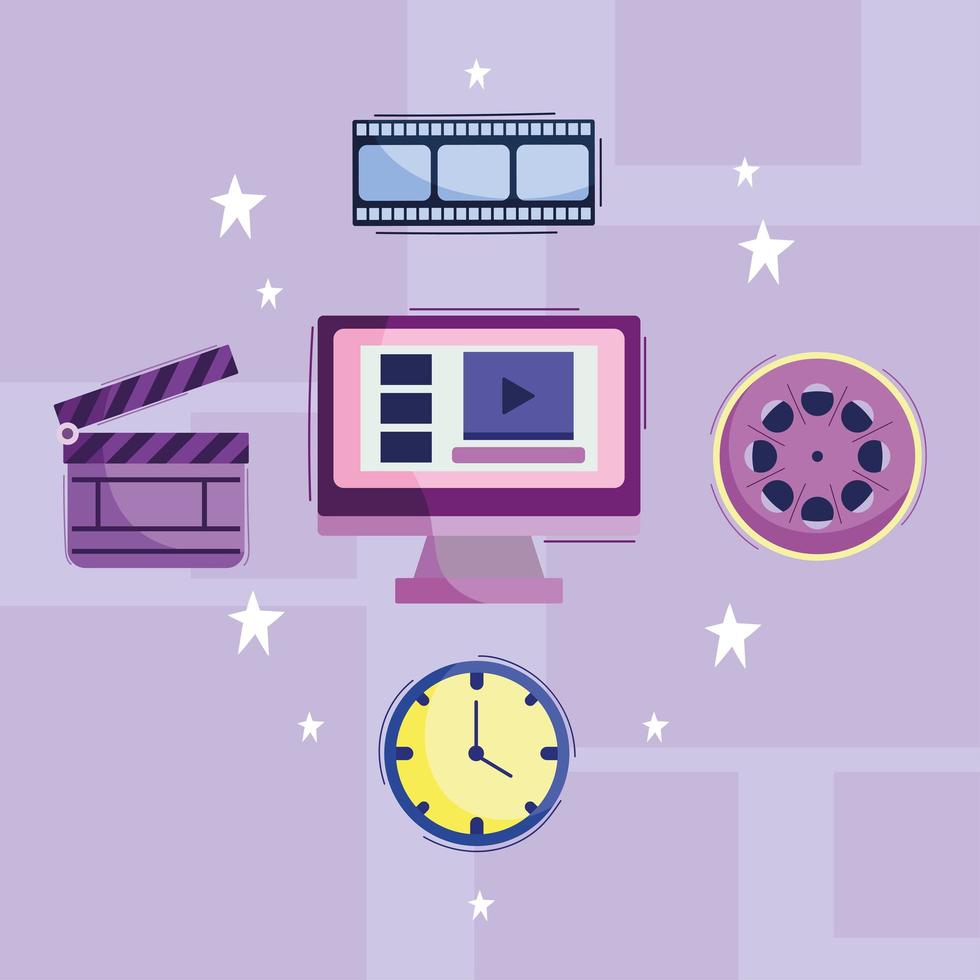 video production computer vector