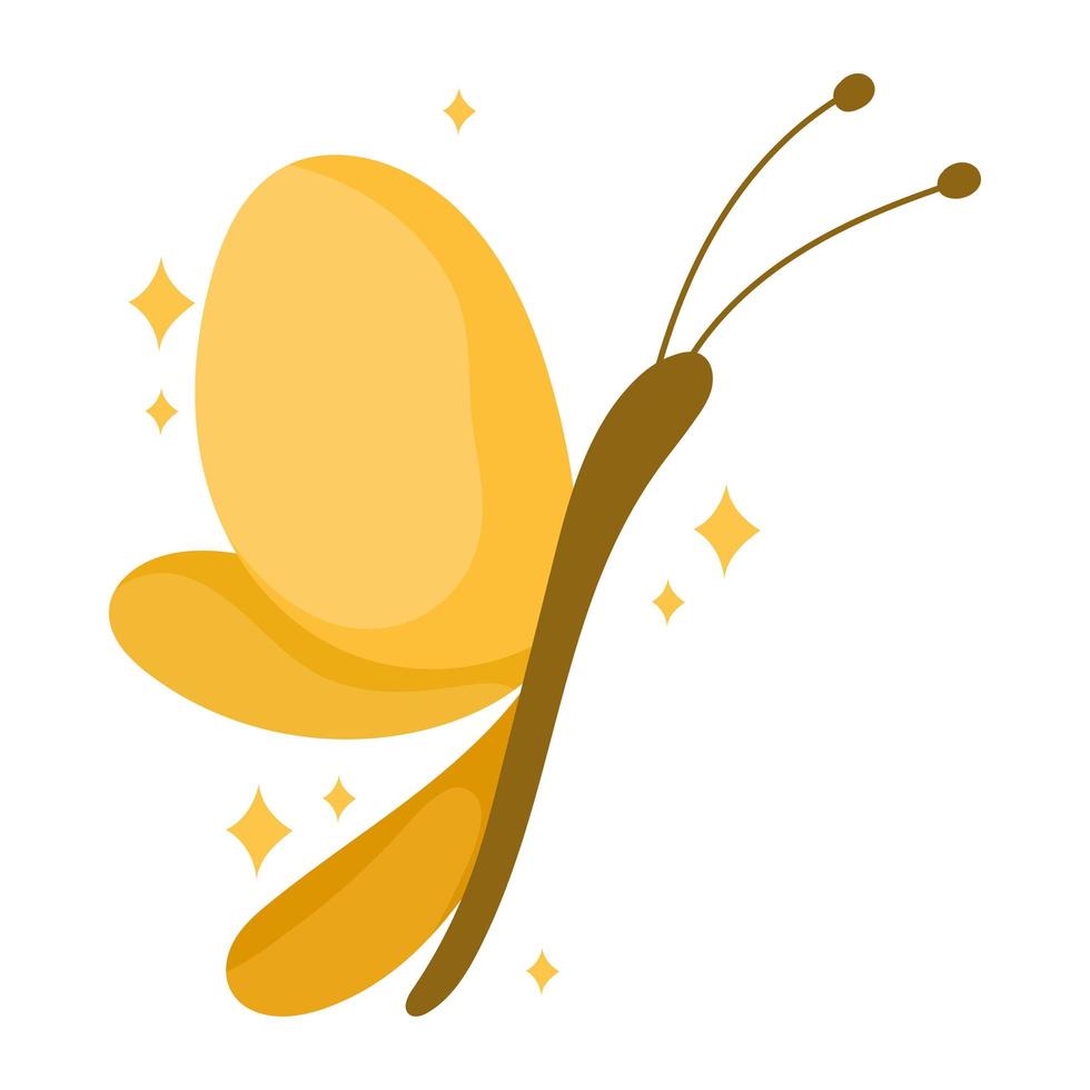 flying butterfly icon vector