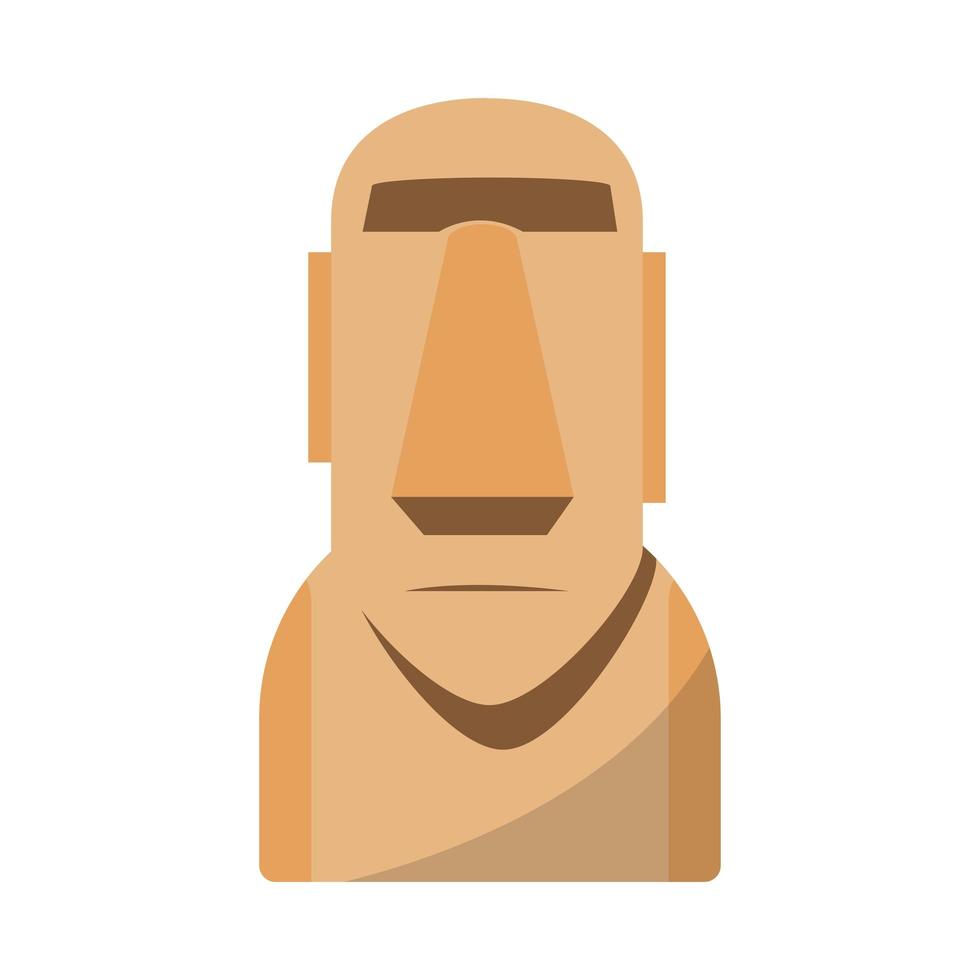 estatua moai de pie vector