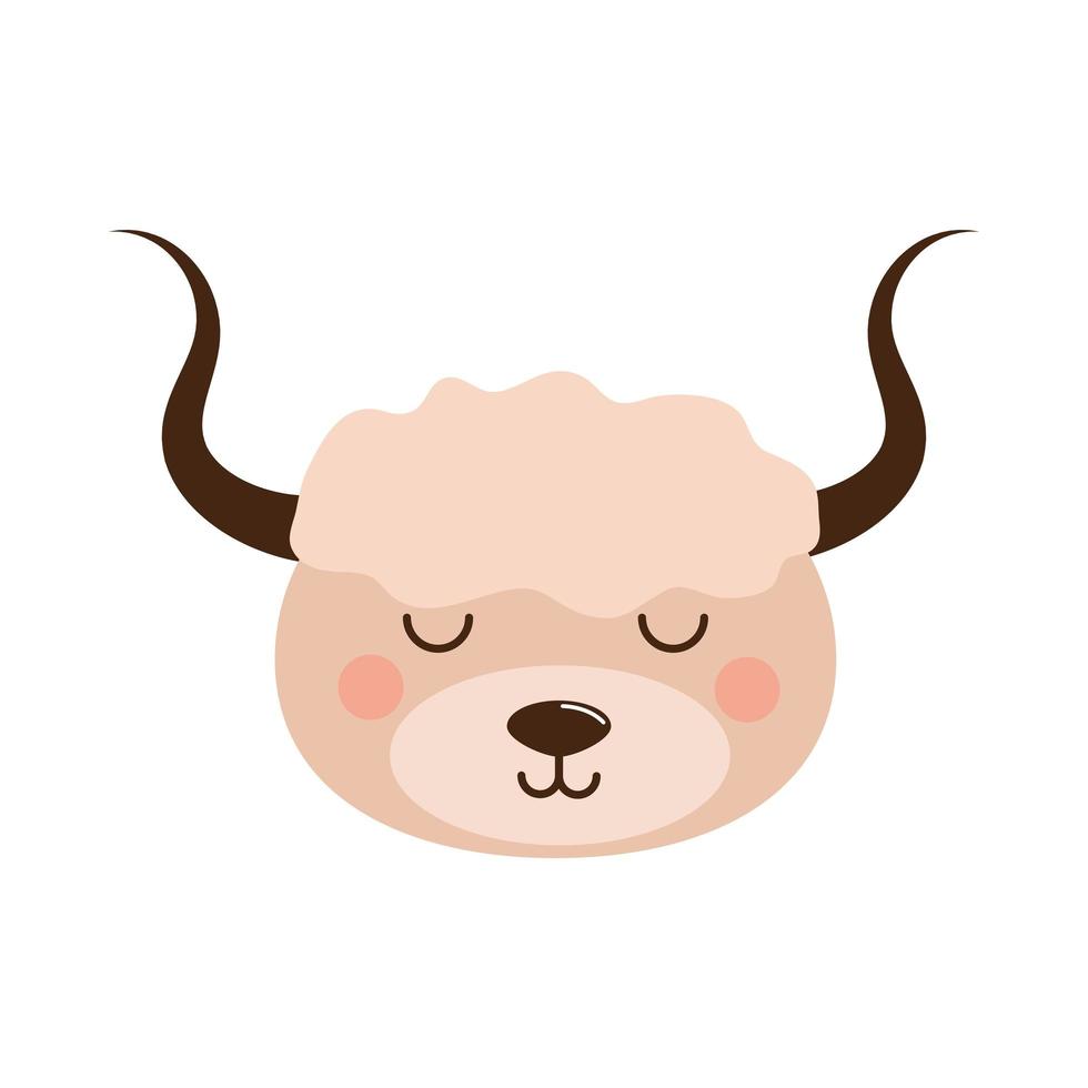 cute sheep face vector