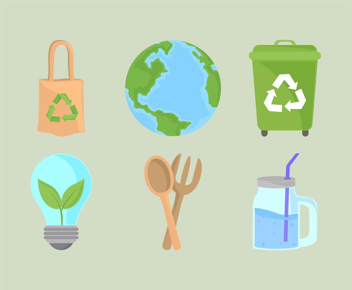 ecology and recycle vector