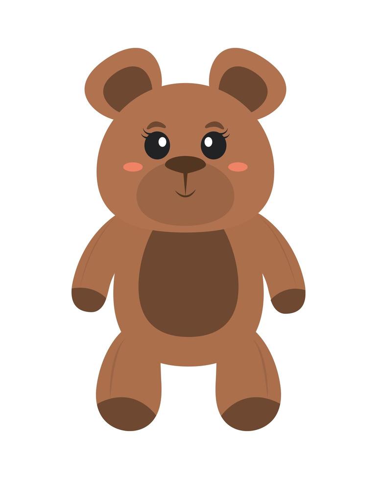 lindo oso de peluche vector